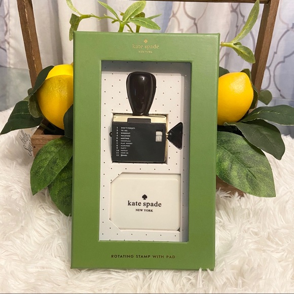 kate spade Other - Kate Spade Rotating Stamp & ink set